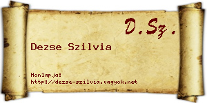 Dezse Szilvia névjegykártya