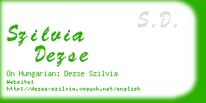 szilvia dezse business card